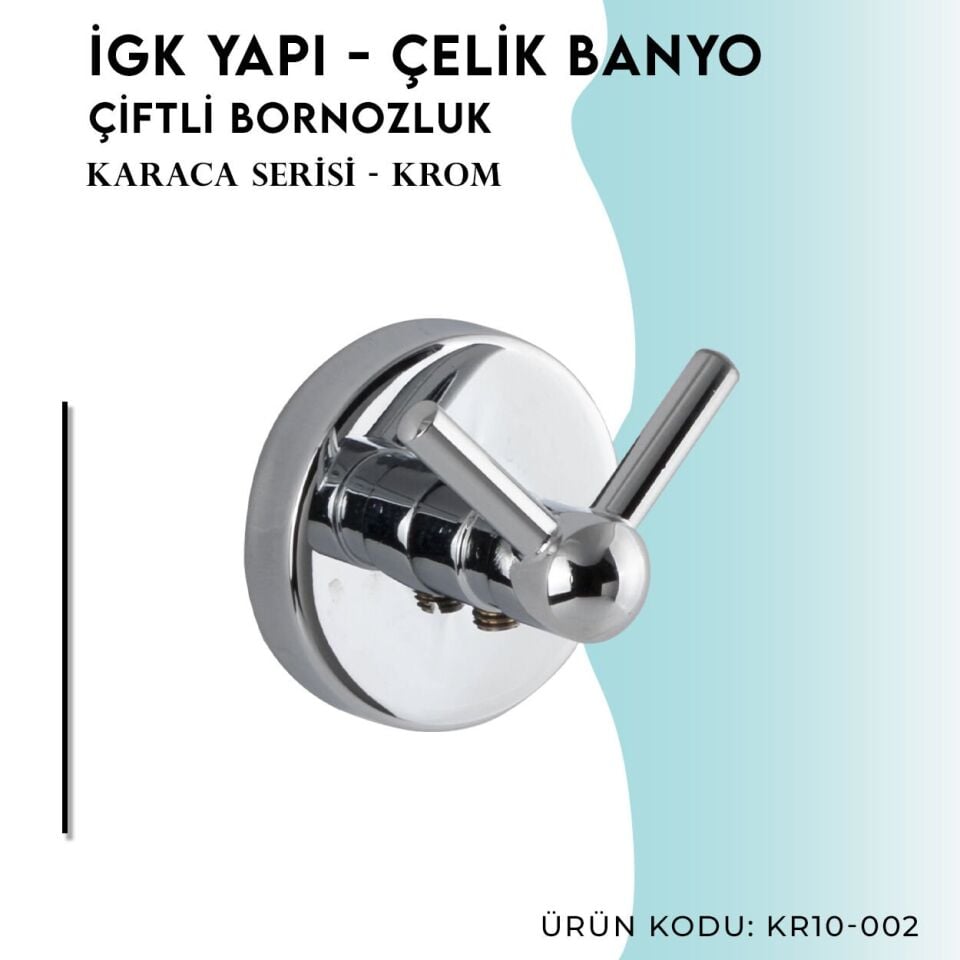 BANYOLİA - Çelik Banyo Karaca Bornozluk Çiftli (KR10-002)