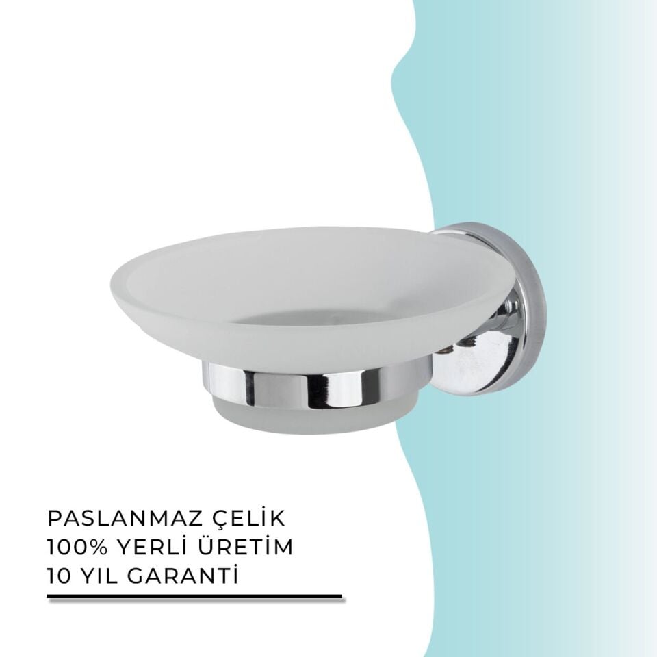 BANYOLİA - Çelik Banyo Karaca Montajlı Sabunluk (KR10-003)
