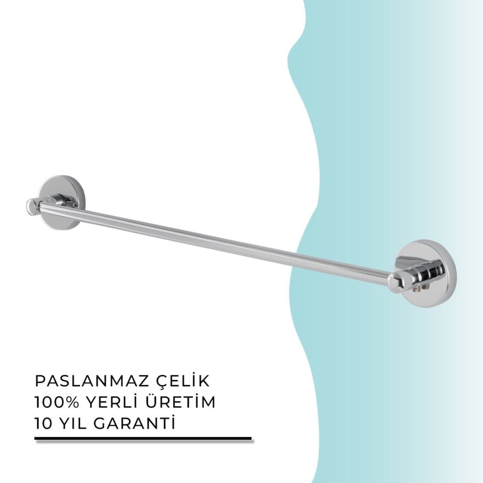 BANYOLİA - Çelik Banyo Karaca Uzun Havluluk 40cm (KR10-006)