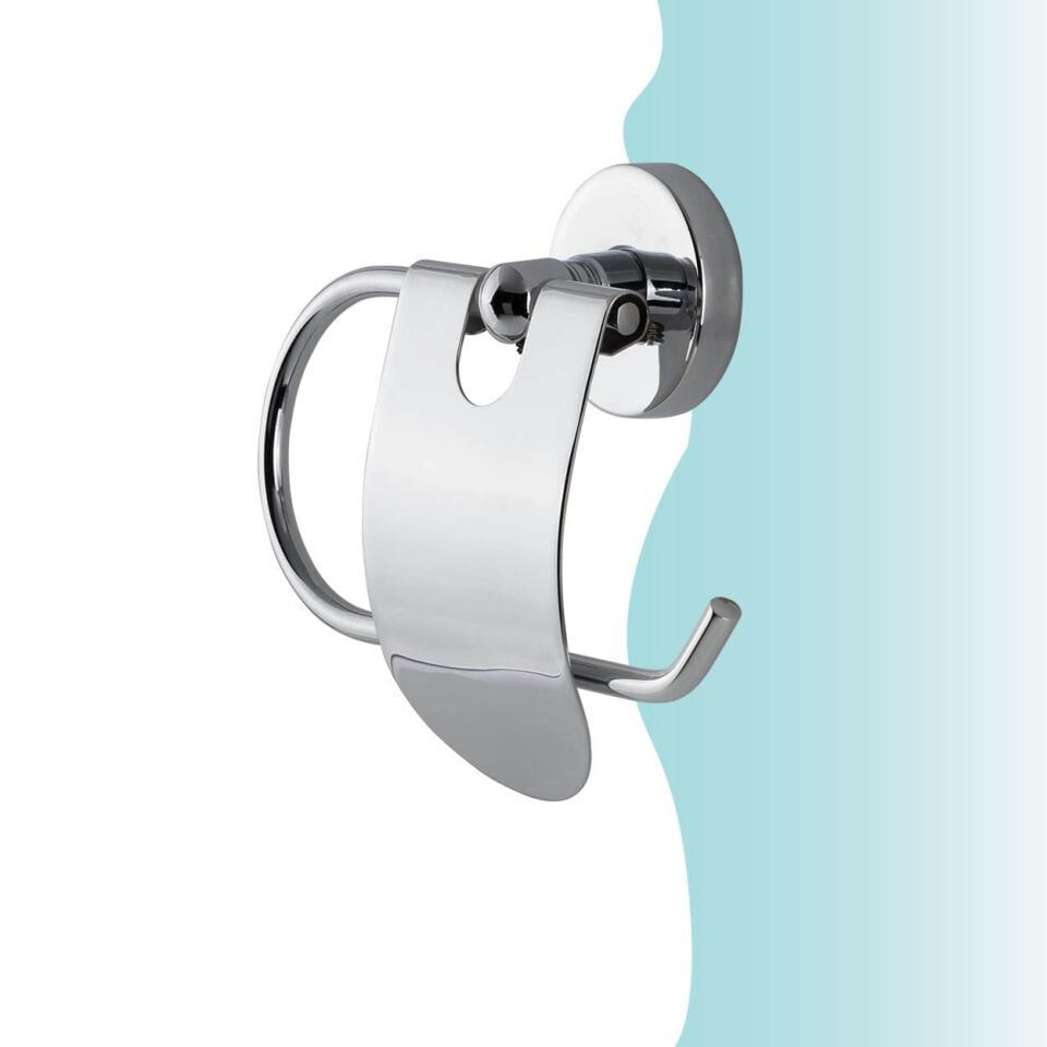 BANYOLİA - Çelik Banyo Karaca Dar Kapaklı Tuvalet Kâğıtlığı (KR10-007)