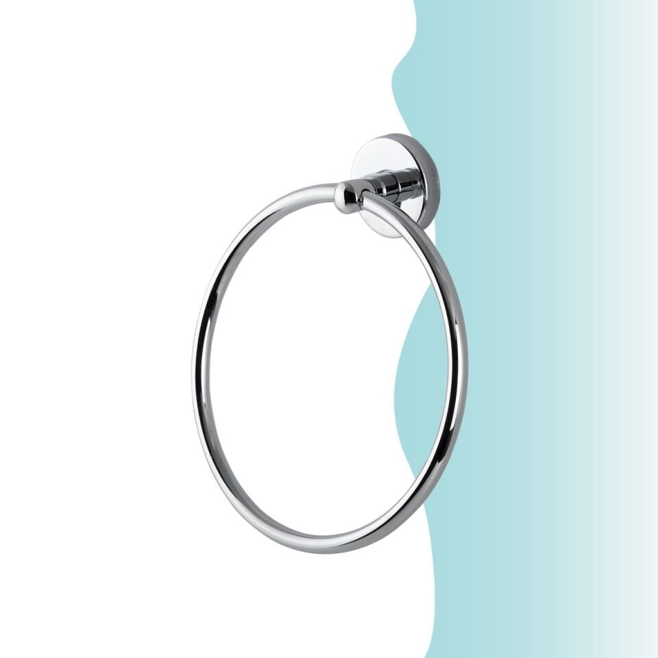 BANYOLİA - Çelik Banyo Karaca Yuvarlak Havluluk (KR10-008)