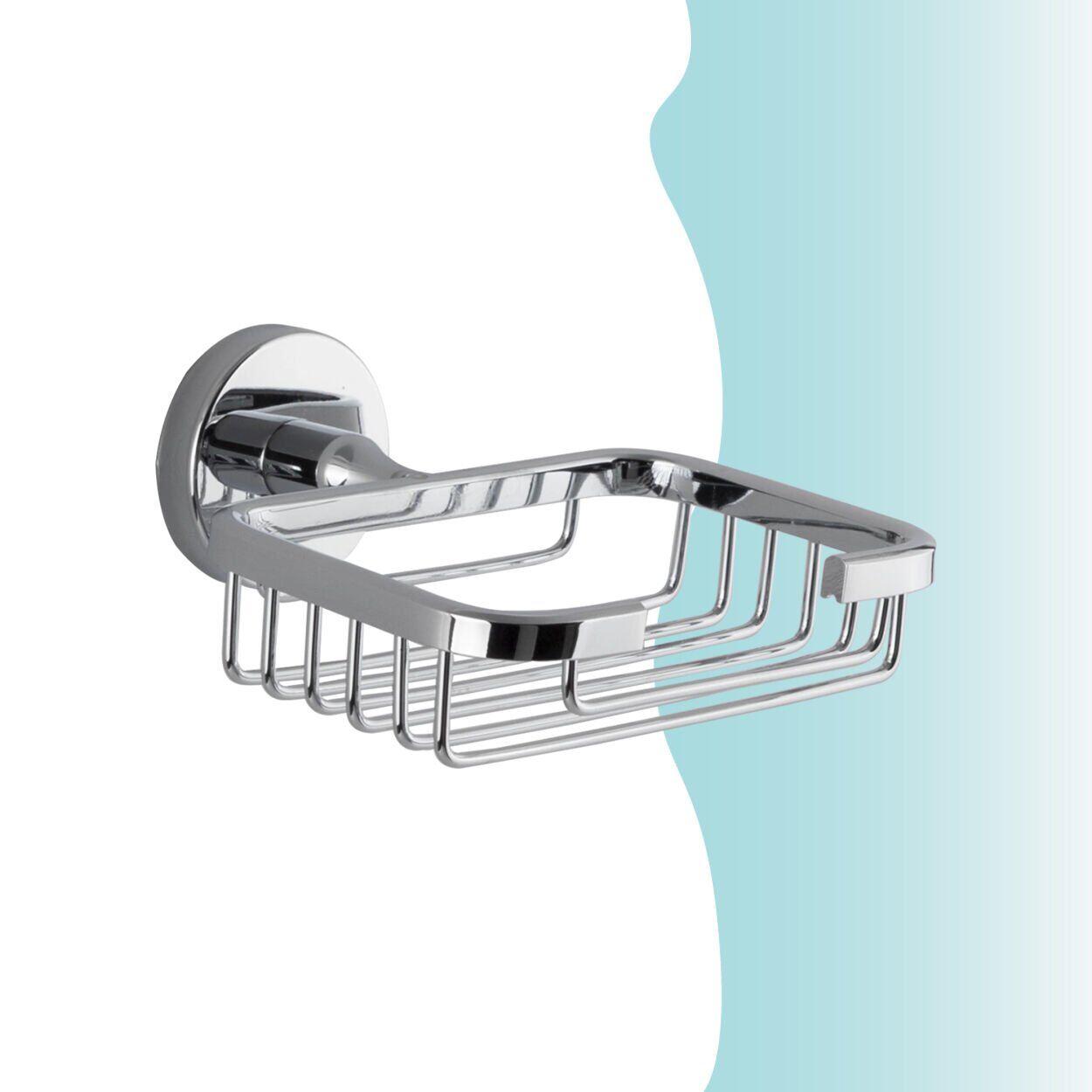 BANYOLİA - Çelik Banyo Karaca Montajlı Tel Sabunluk Kare (KR10-017)