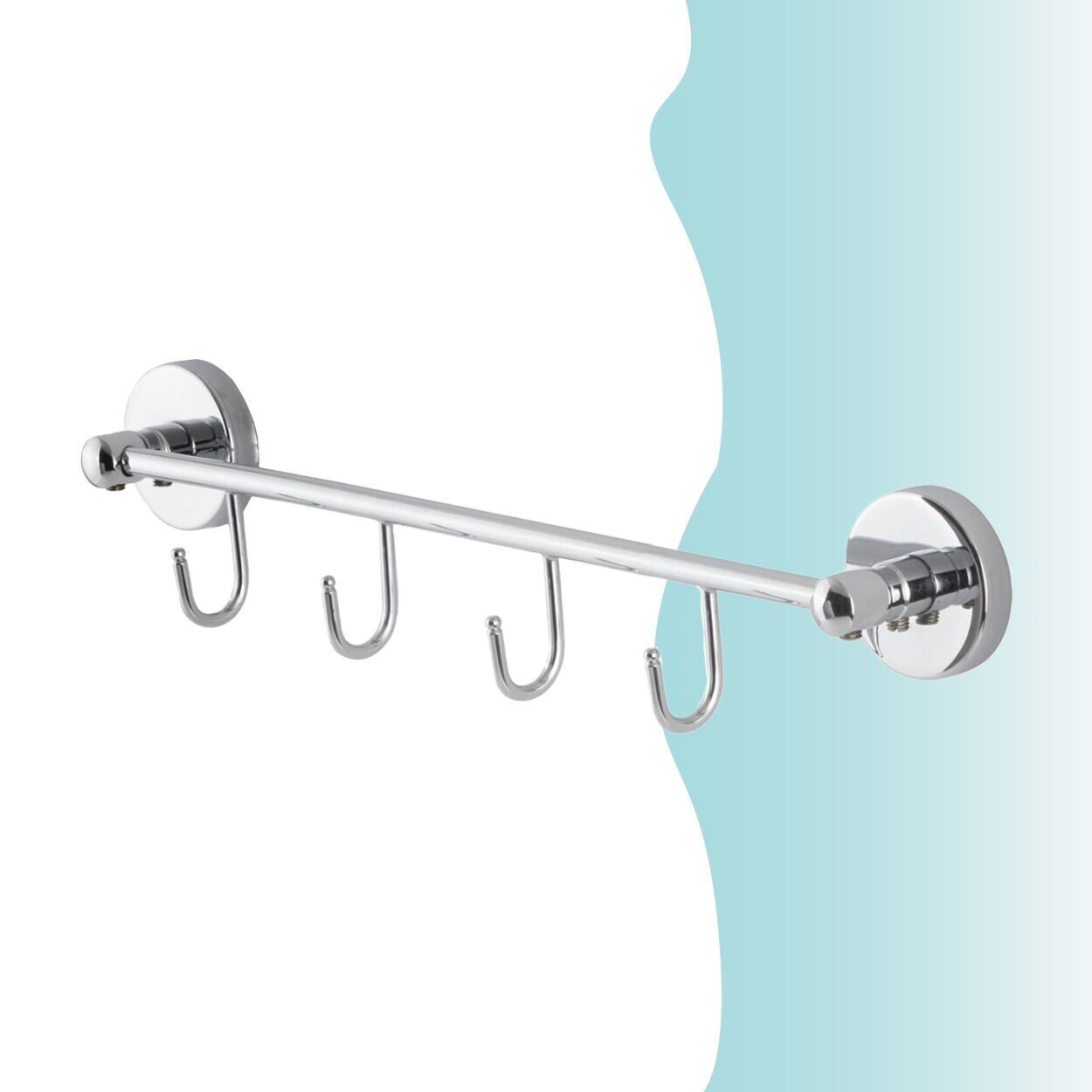 BANYOLİA - Çelik Banyo Karaca Dörtlü Askılık (KR10-019)