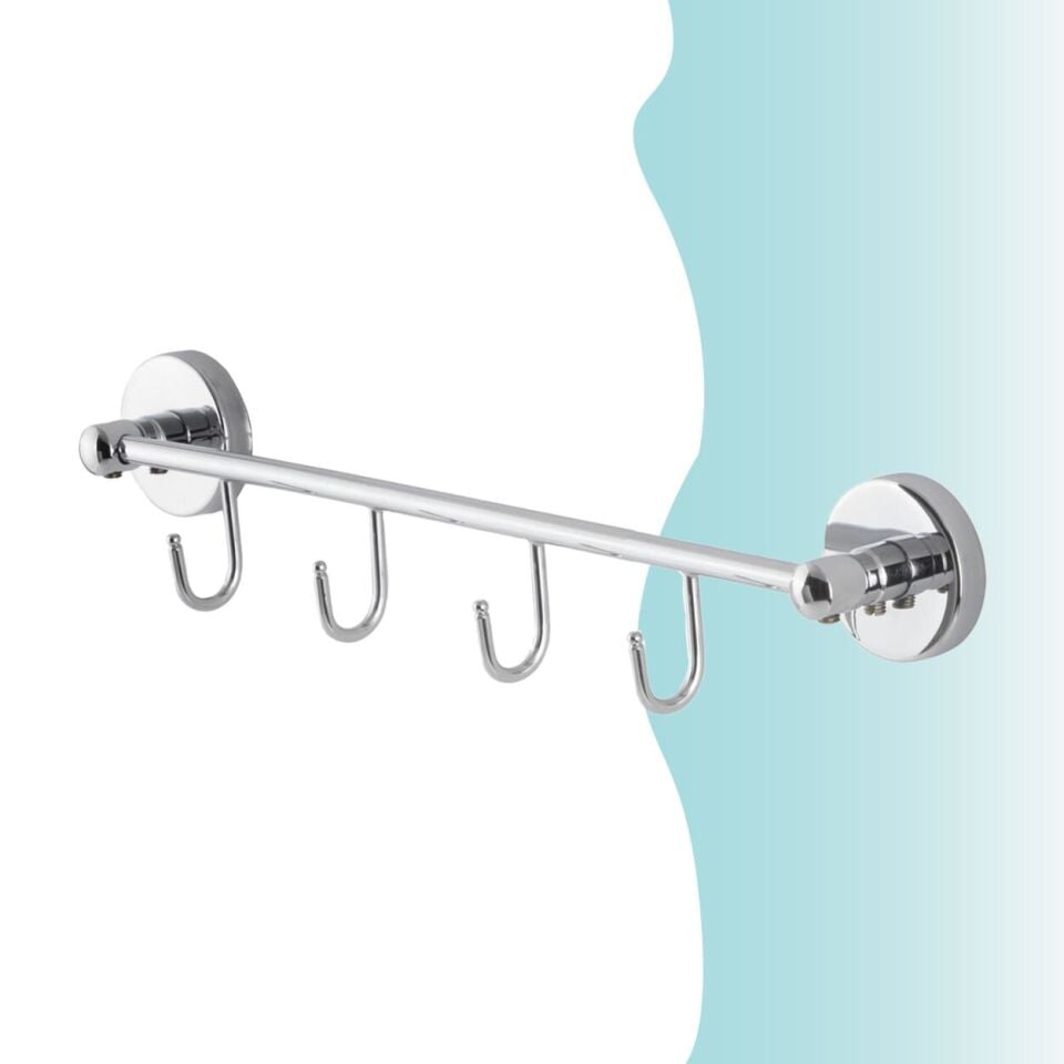 BANYOLİA - Çelik Banyo Karaca Dörtlü Askılık (KR10-019)