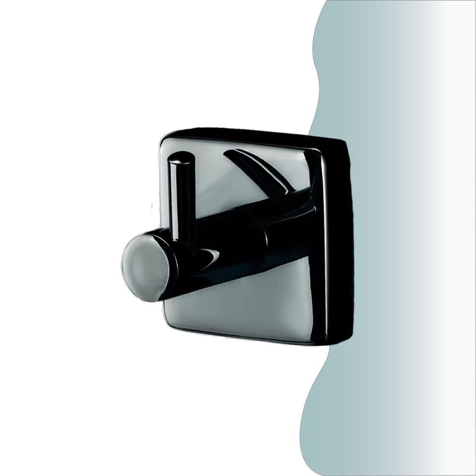 İGK YAPI - Çelik Banyo Vizyon Mat Siyah Tekli Askılık (VZ10-036.4)