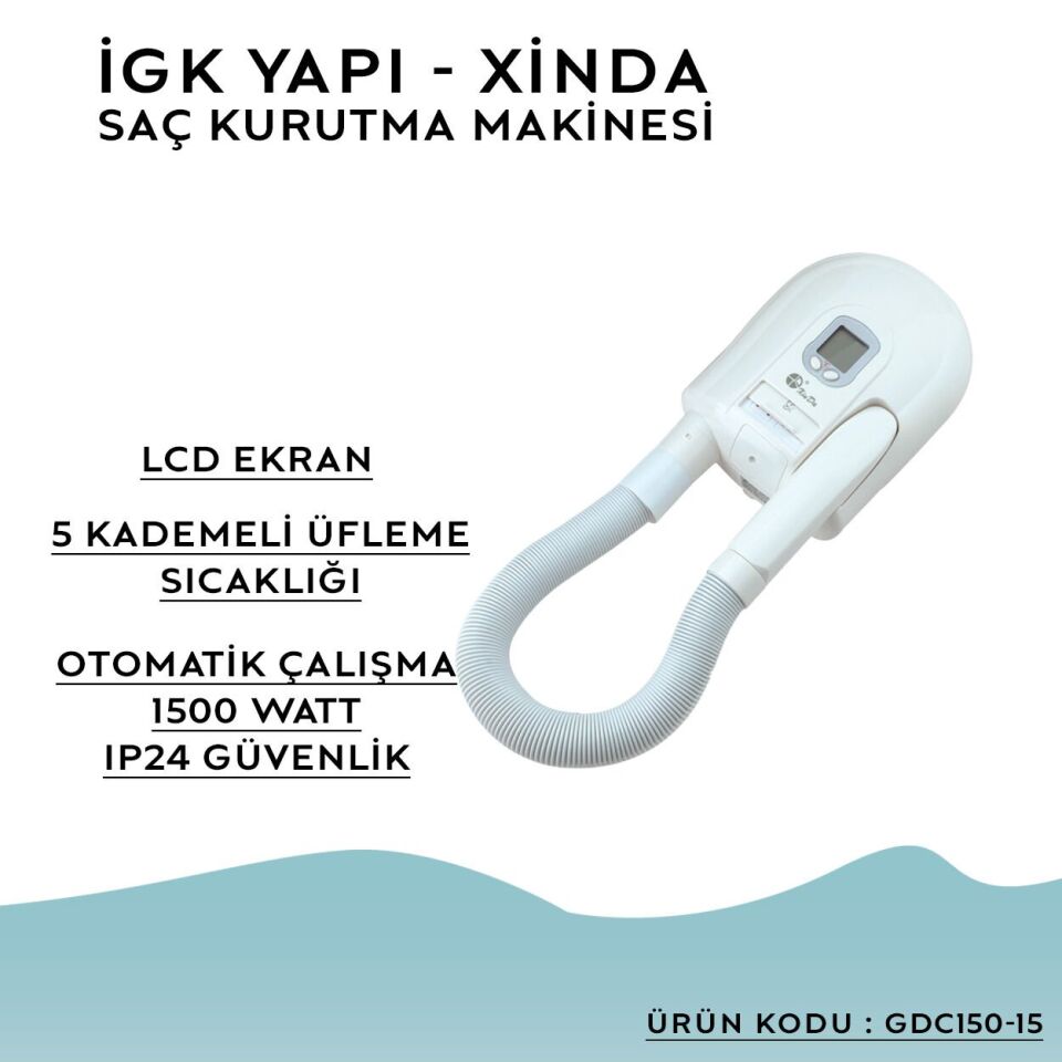 İGK YAPI – XINDA Hortumlu Saç Kurutma Makinesi (GDC150-15)