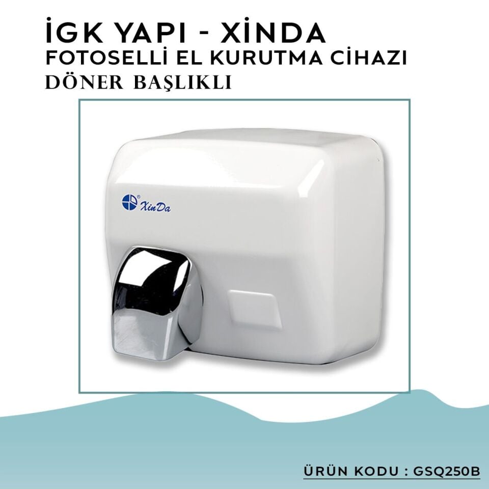 İGK YAPI – XinDa Fotoselli Döner Başlıklı El Kurutma Makinesi (GSQ250B)