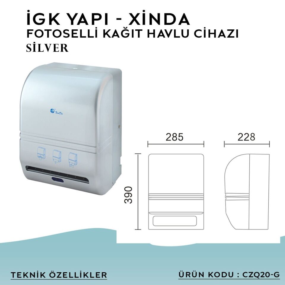 İGK YAPI – XinDa Fotoselli Silver Kağıt Havlu Makinesi (CZQ20-G)