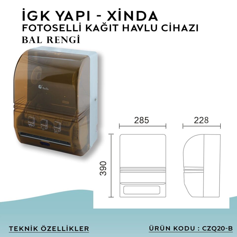İGK YAPI – XinDa Fotoselli Bal Rengi Kağıt Havlu Makinesi (CZQ20-B)