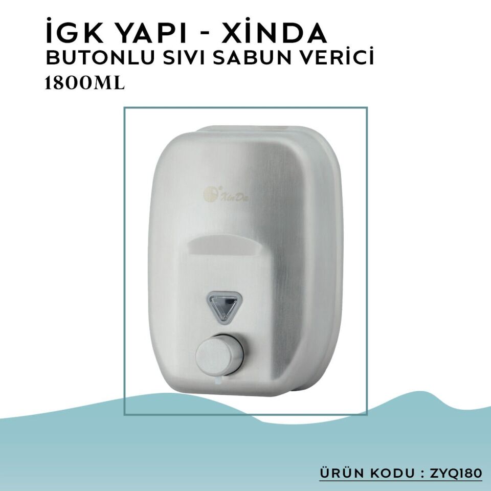 İGK YAPI – XinDa Manuel Butonlu Sıvı Sabun Verici 1800ml (ZYQ180)
