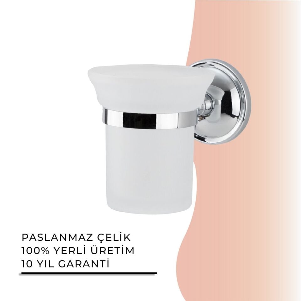 BANYOLİA - Çelik Banyo Bella Diş Fırçalık (BS10-004)