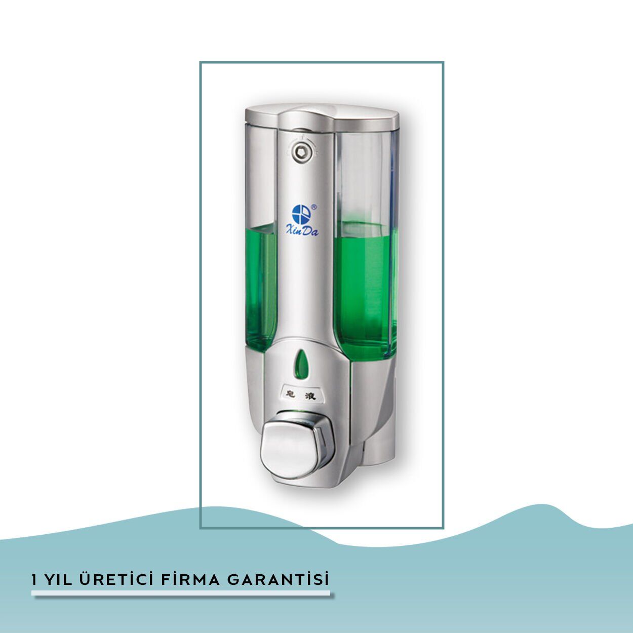 İGK YAPI – XinDa Tekli Butonlu Silver Sıvı Sabun Dispanseri (ZYQ138-G)