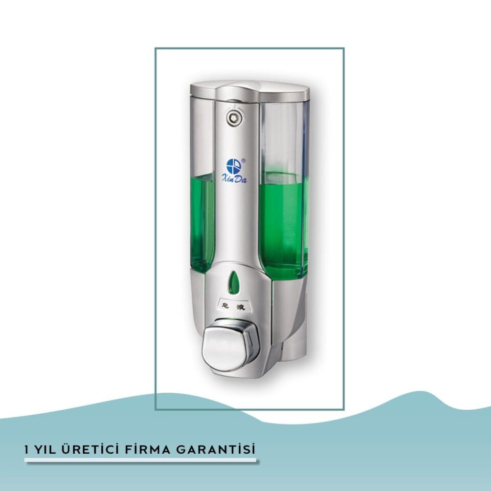 İGK YAPI – XinDa Tekli Butonlu Silver Sıvı Sabun Dispanseri (ZYQ138-G)