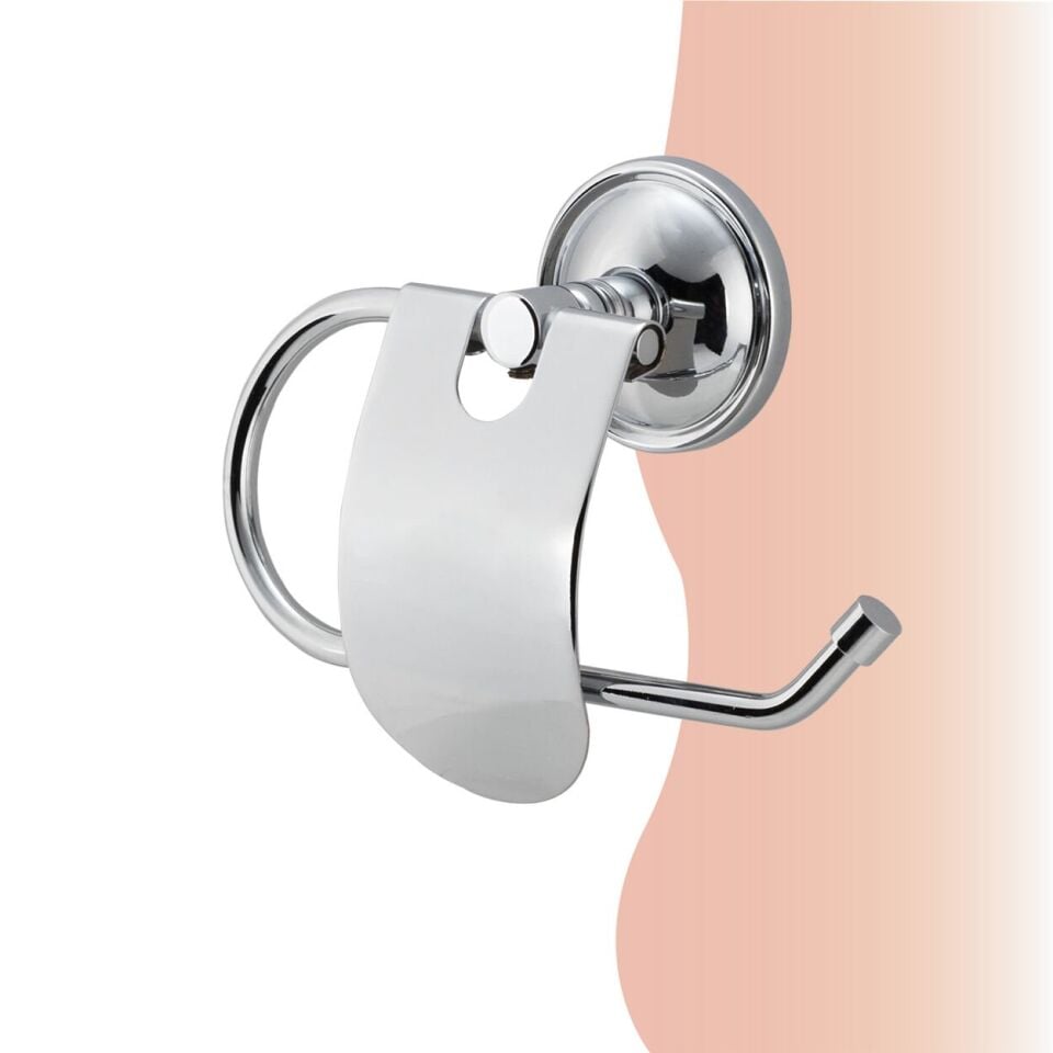 BANYOLİA - Çelik Banyo Bella Dar Kapaklı Tuvalet Kâğıtlığı (BS10-007)