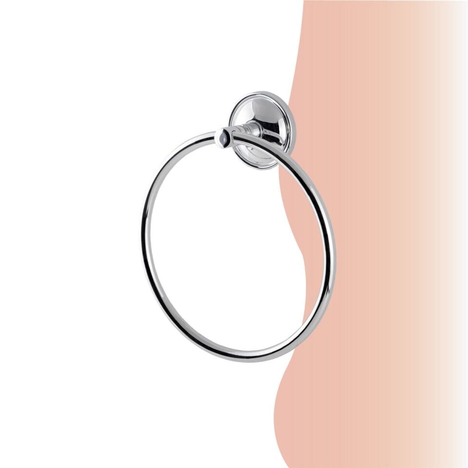 BANYOLİA - Çelik Banyo Bella Yuvarlak Havluluk (BS10-008)