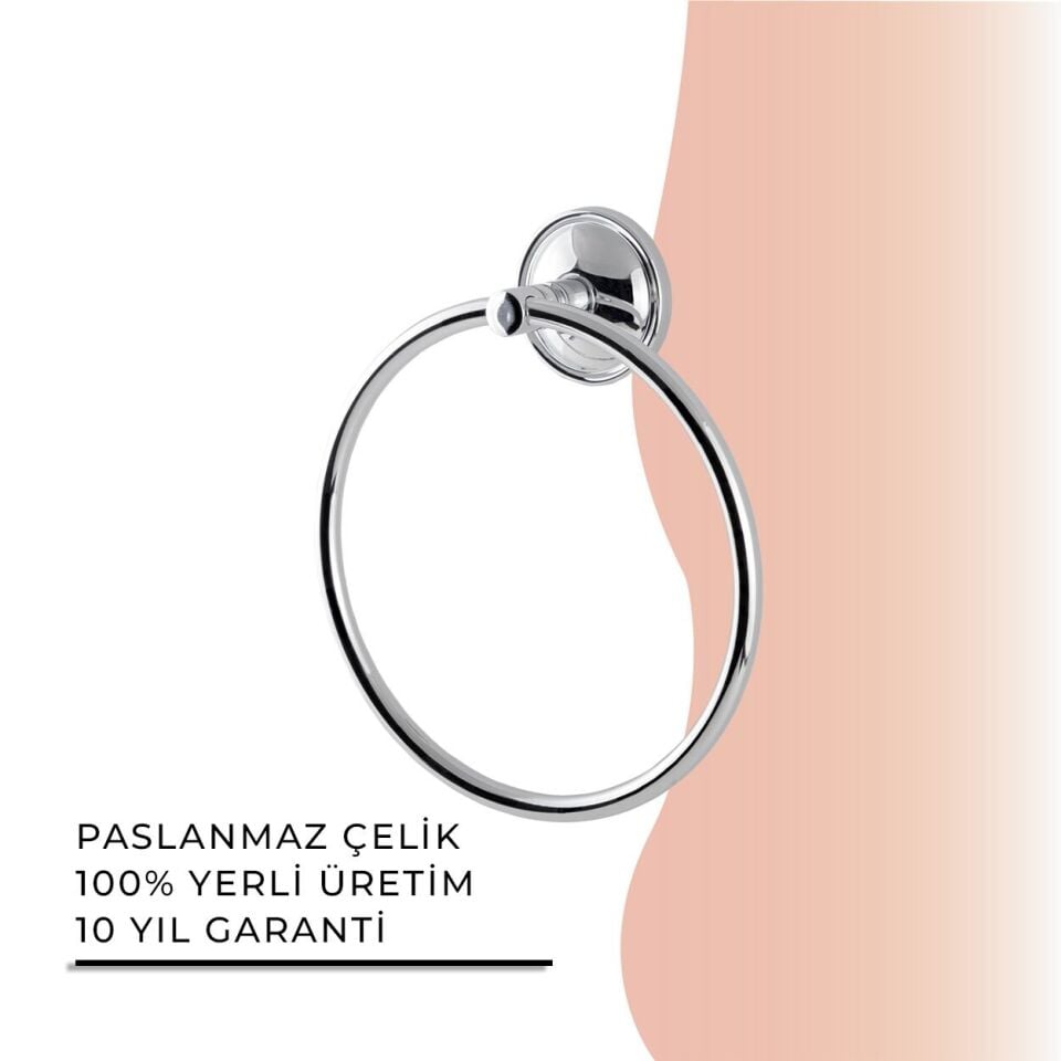 BANYOLİA - Çelik Banyo Bella Yuvarlak Havluluk (BS10-008)