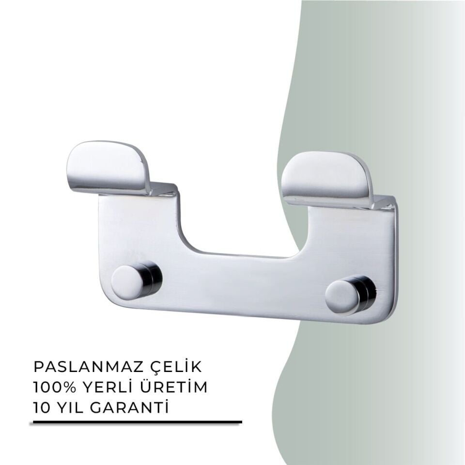 İGK YAPI - Çelik Banyo Paris İkili Askılık (PS10-002)