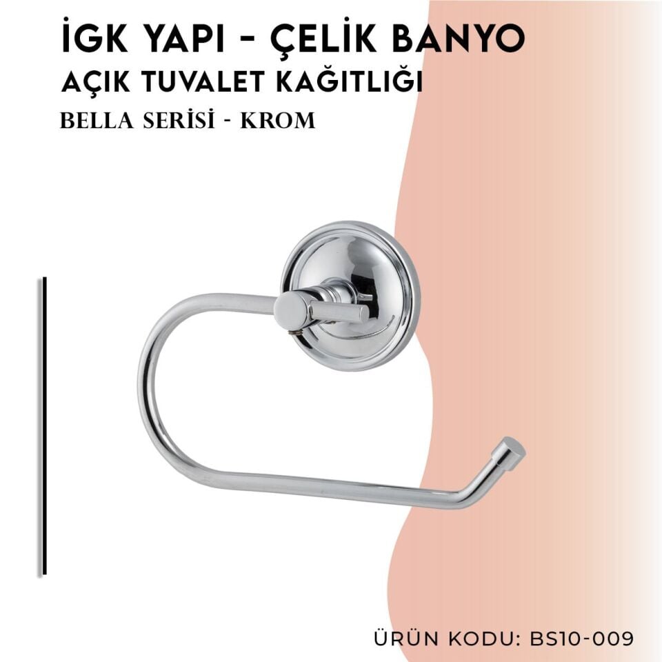 BANYOLİA - Çelik Banyo Bella Açık Tuvalet Kâğıtlığı (BS10-009)
