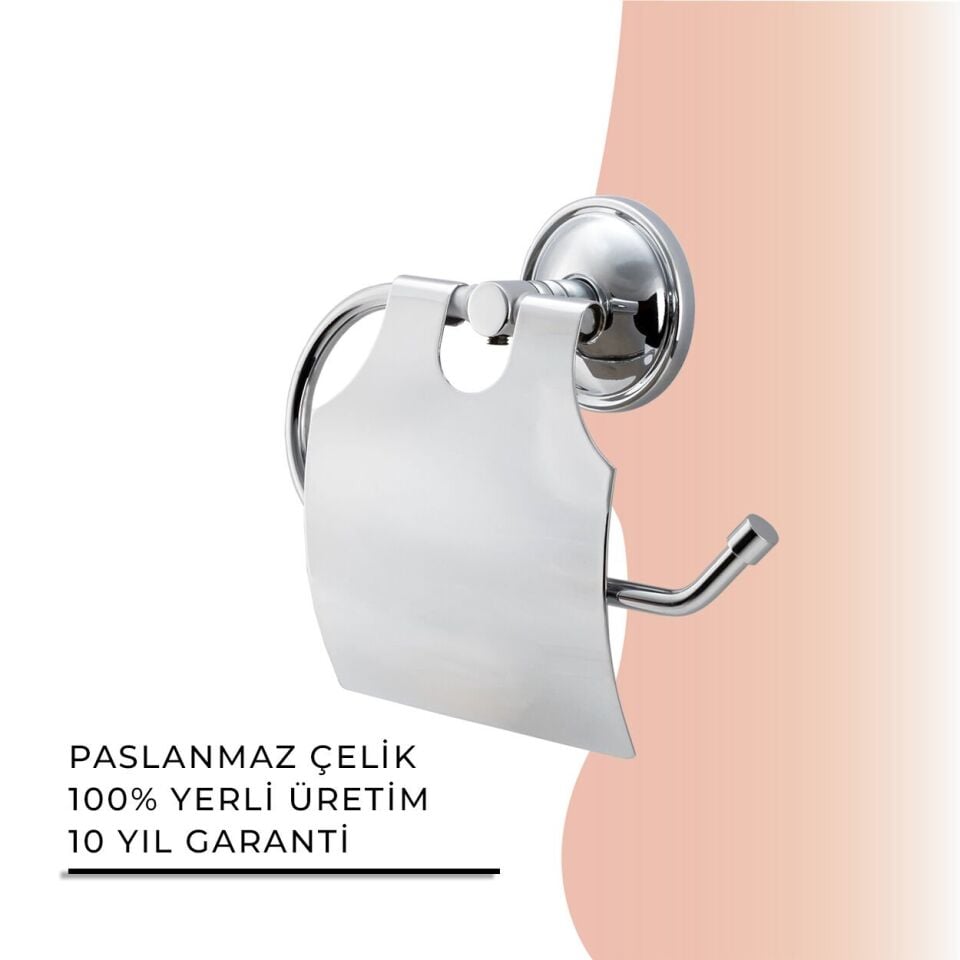 BANYOLİA - Çelik Banyo Bella Jule Kapak Tuvalet Kâğıtlığı (BS10-010)