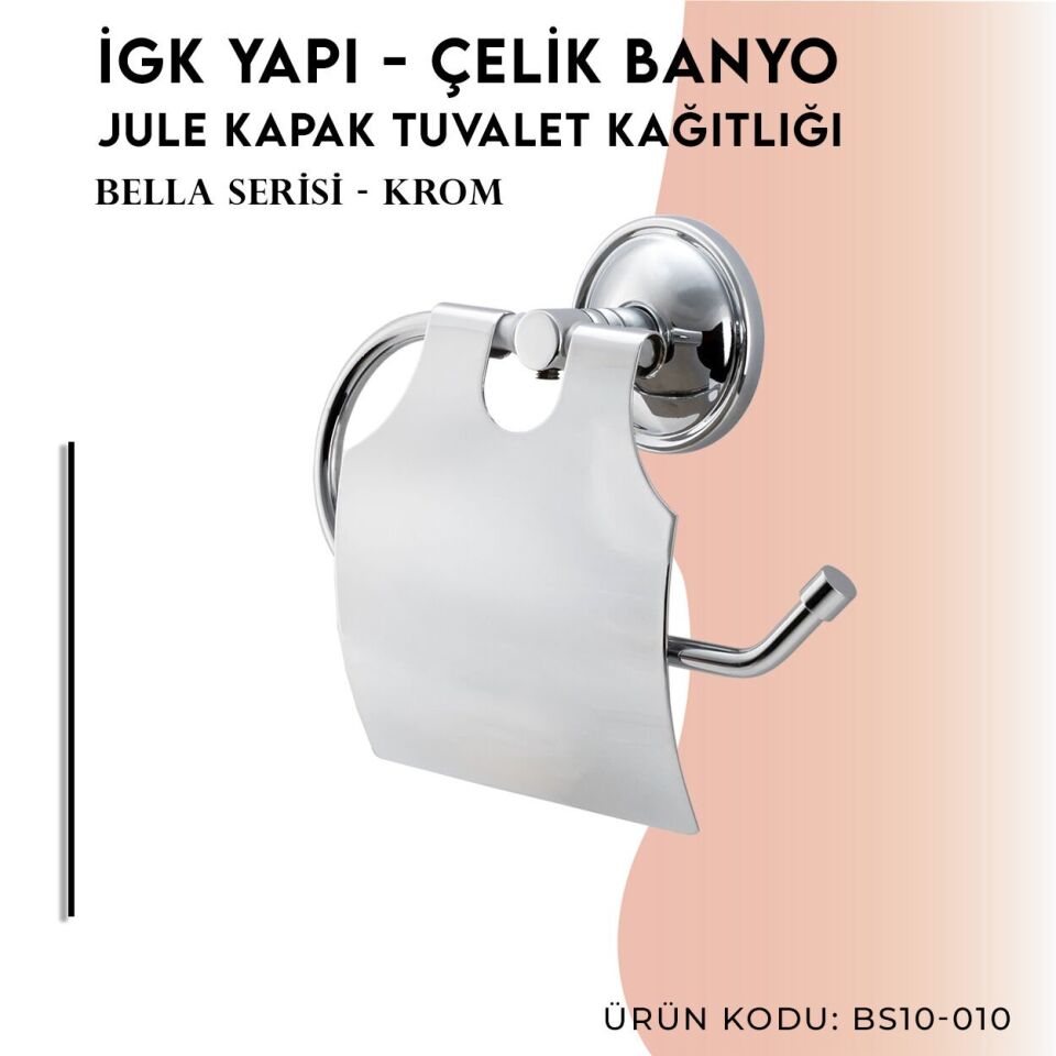 BANYOLİA - Çelik Banyo Bella Jule Kapak Tuvalet Kâğıtlığı (BS10-010)