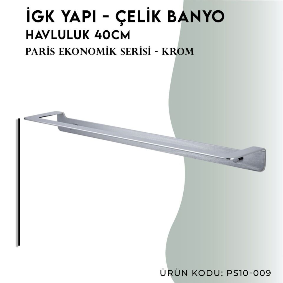 İGK YAPI - Çelik Banyo Paris Havluluk 30cm (PS10-009)