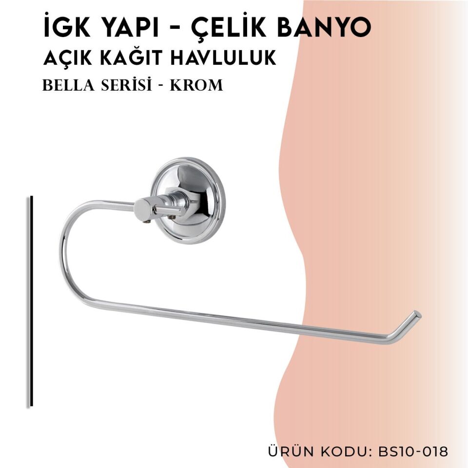 BANYOLİA - Çelik Banyo Bella Açık Kâğıt Havluluk (BS10-018)