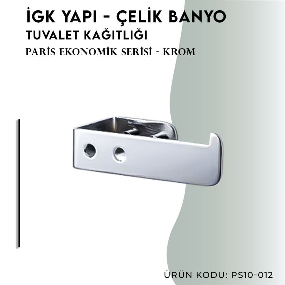 İGK YAPI - Çelik Banyo Paris Tuvalet Kâğıtlığı (PS10-012)