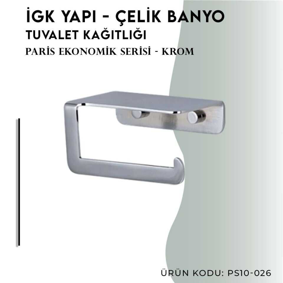 İGK YAPI - Çelik Banyo Paris Açık Tuvalet Kâğıtlığı (PS10-026)