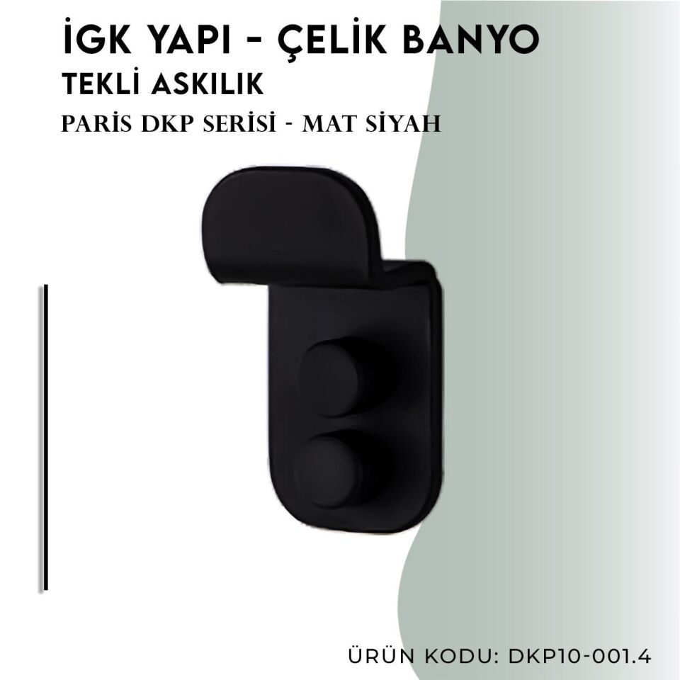İGK YAPI - Çelik Banyo Paris Tekli Askılık (DKP10-001.4)