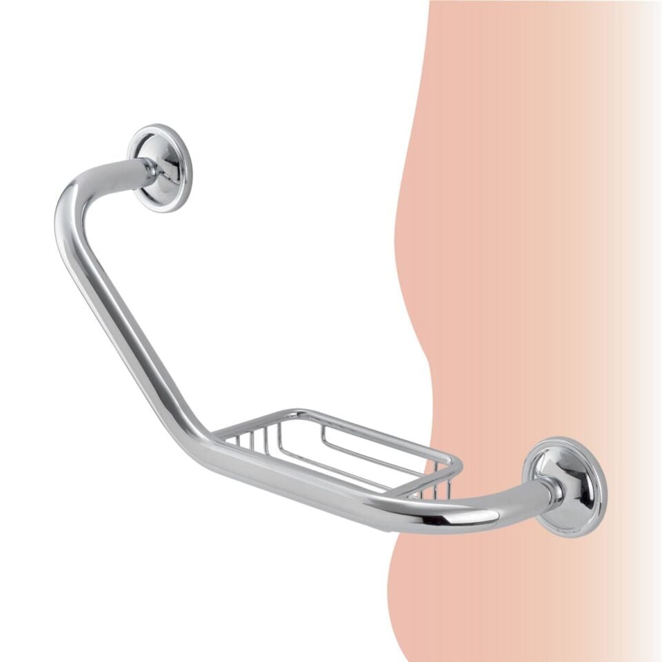 BANYOLİA - Çelik Banyo Bella Süngerlikli İkili Küvet Tutamağı 40cm (30-020)