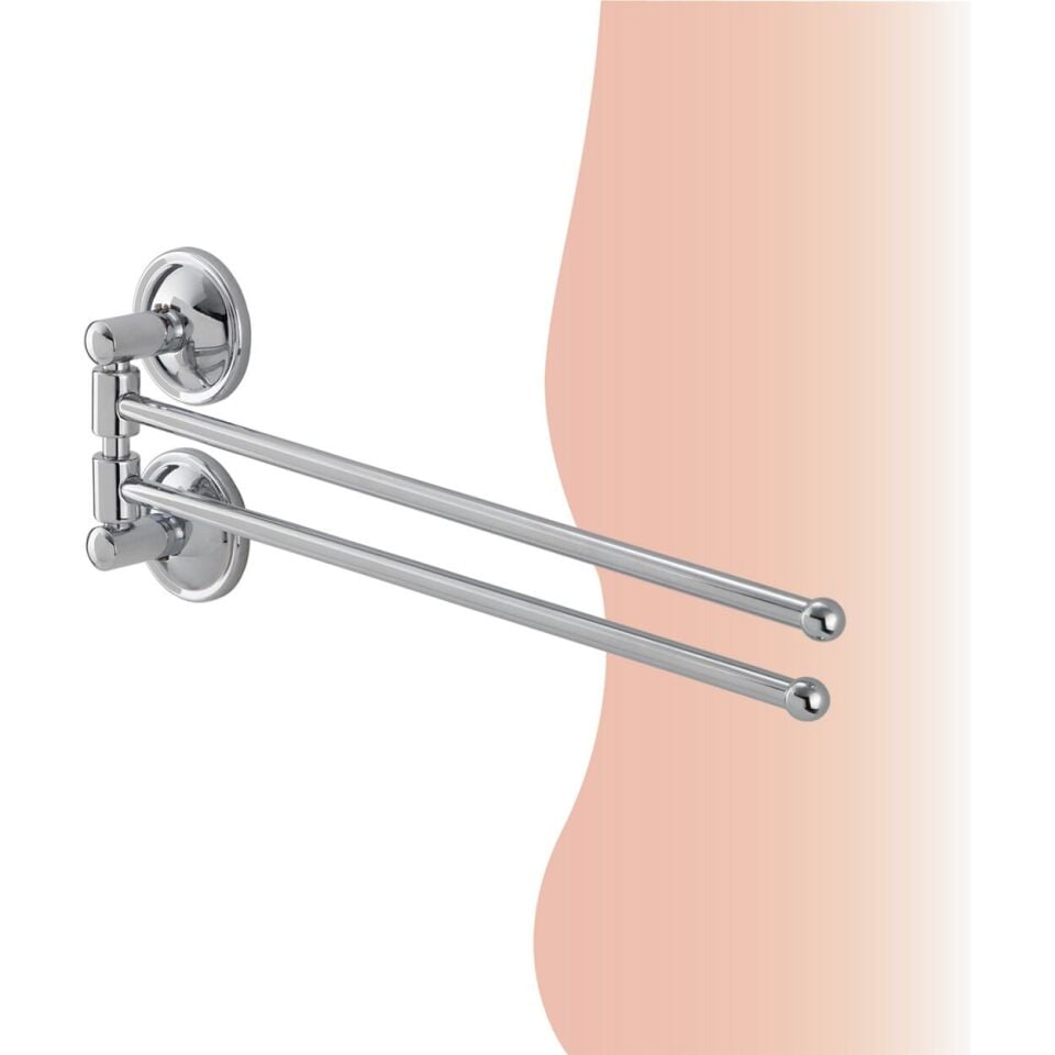 BANYOLİA - Çelik Banyo Bella Mimoza İkili Döner Havluluk  (30-021)