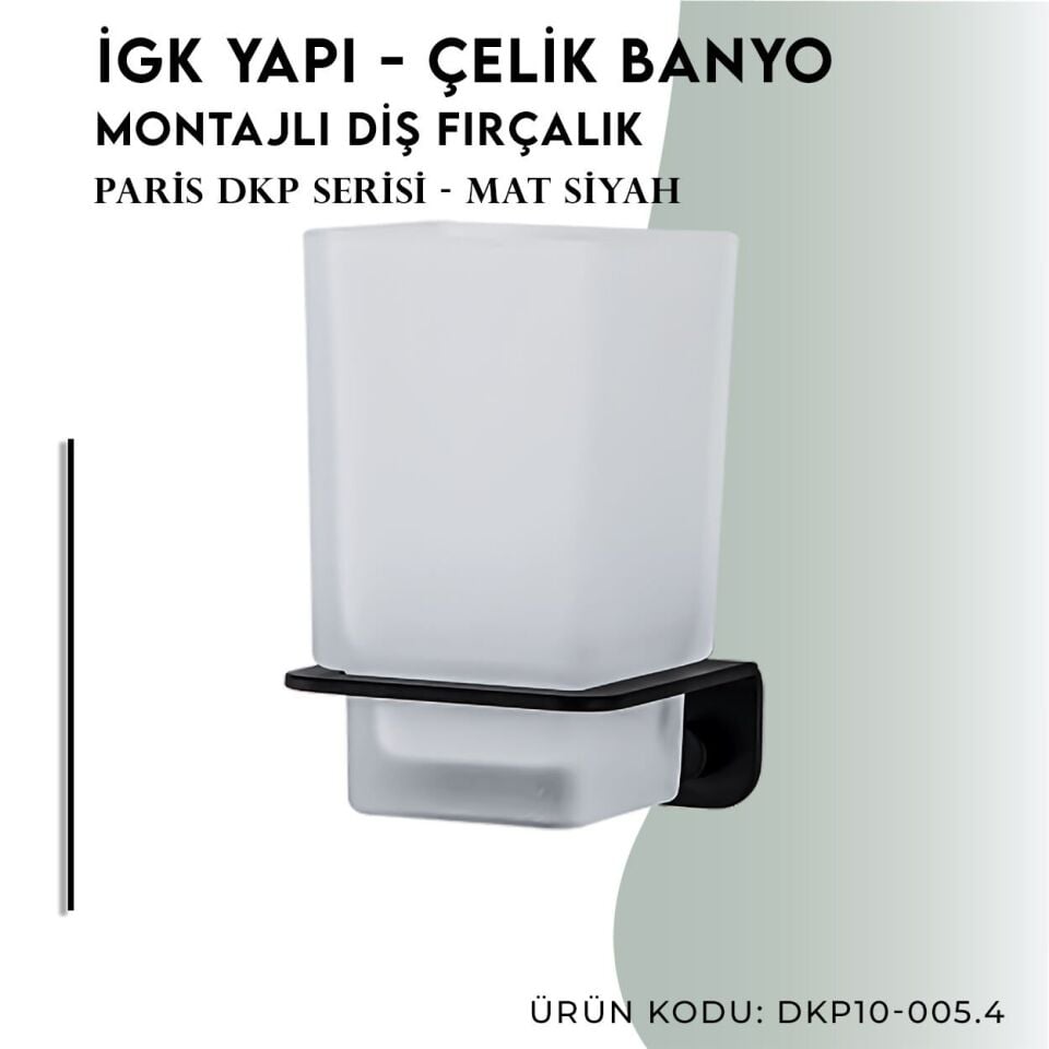 İGK YAPI - Çelik Banyo Paris Montajlı Diş Fırçalık (DKP10-005.4)