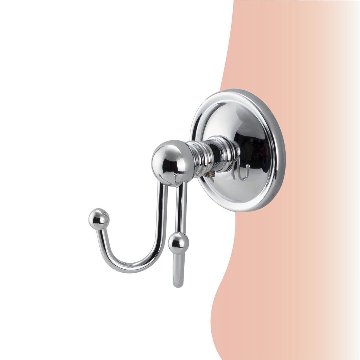 BANYOLİA - Çelik Banyo Bella Klasik İkili Askılık (40-008)