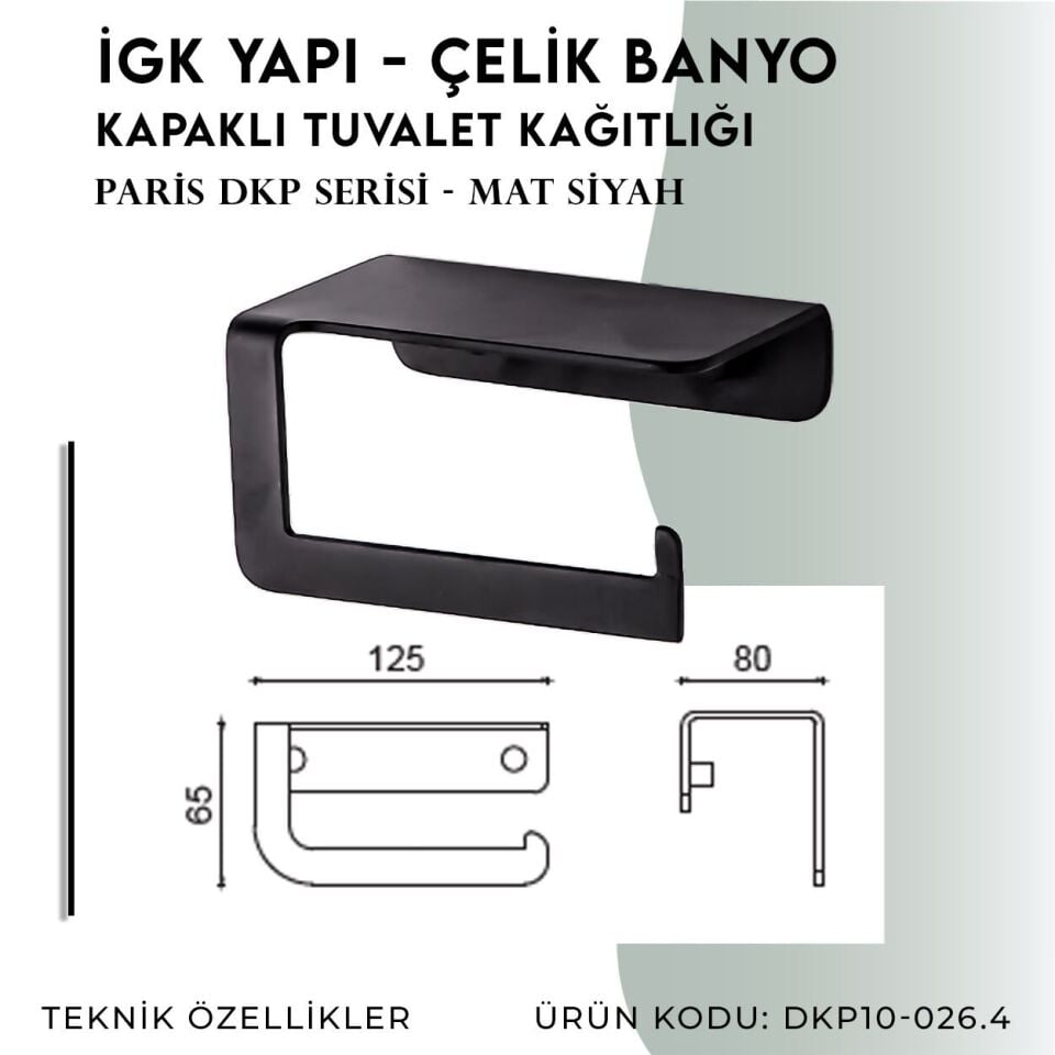 İGK YAPI - Çelik Banyo Paris Açık Tuvalet Kâğıtlığı (DKP10-026.4)