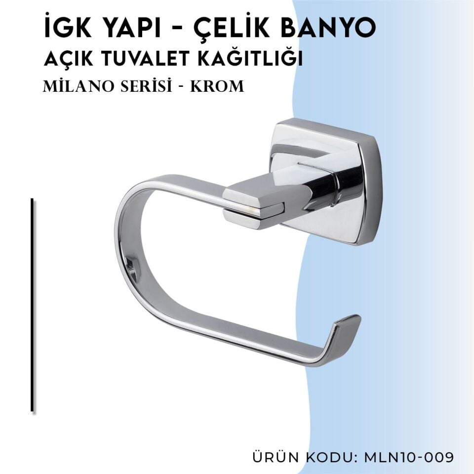 BANYOLİA - Çelik Banyo Milano Açık Tuvalet Kâğıtlığı (MLN10-009)