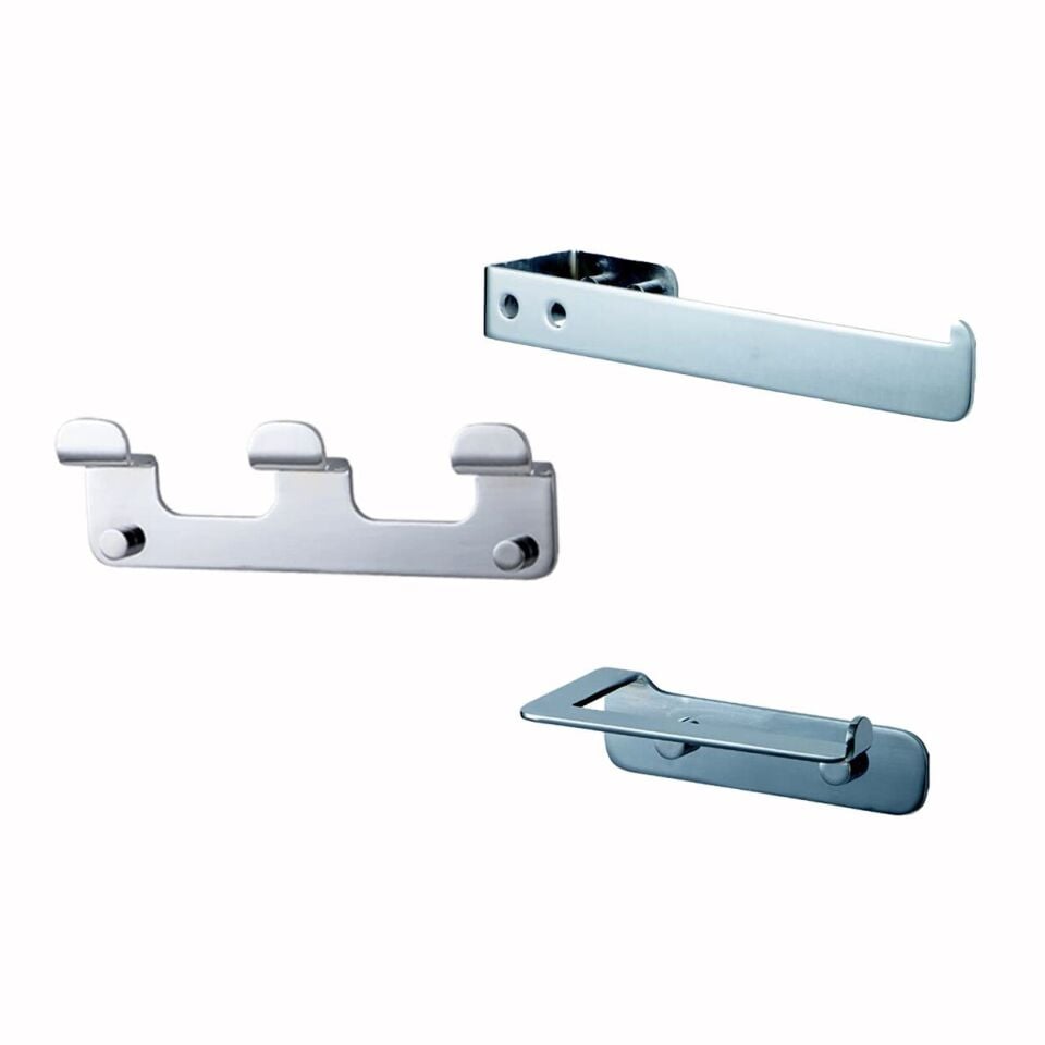 İGK YAPI - Çelik Banyo Paris Banyo Aksesuar Seti - 29 (3 Parça)