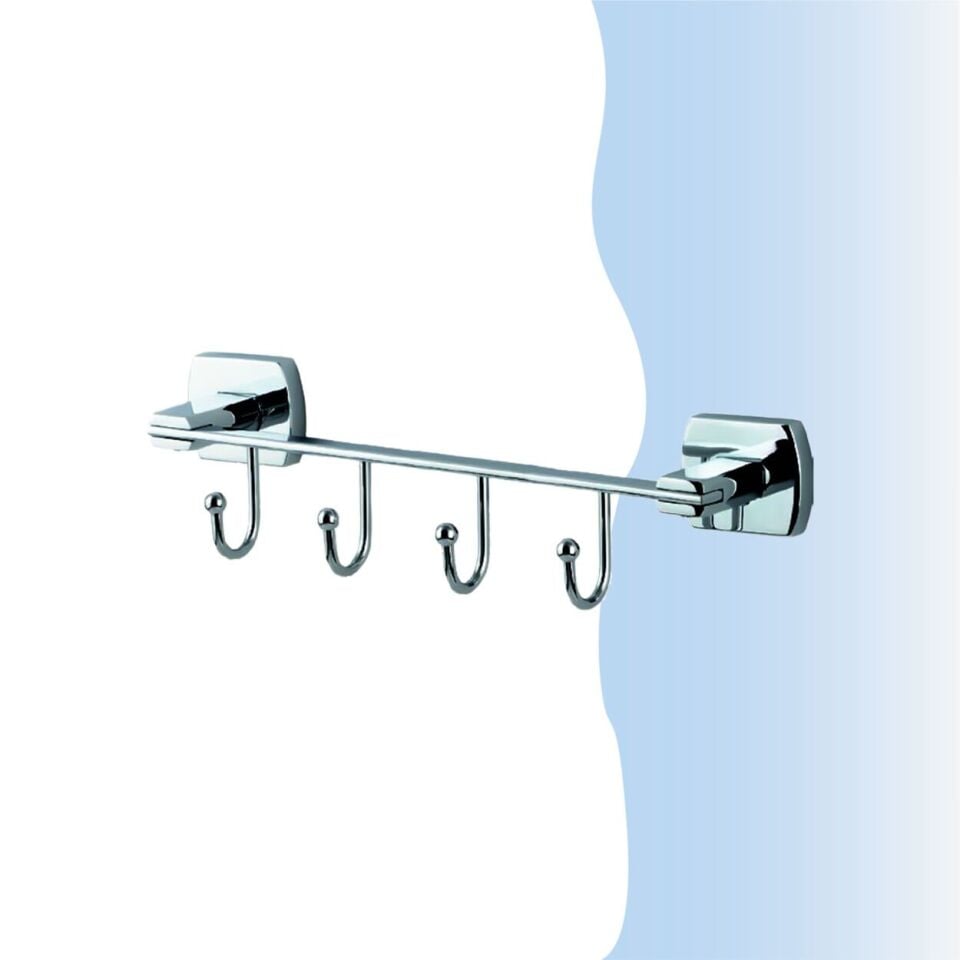 BANYOLİA - Çelik Banyo Milano Dörtlü Askılık (MLN10-013)