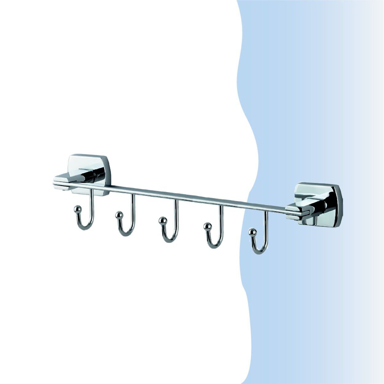 BANYOLİA - Çelik Banyo Milano Beşli Askılık (MLN10-014)