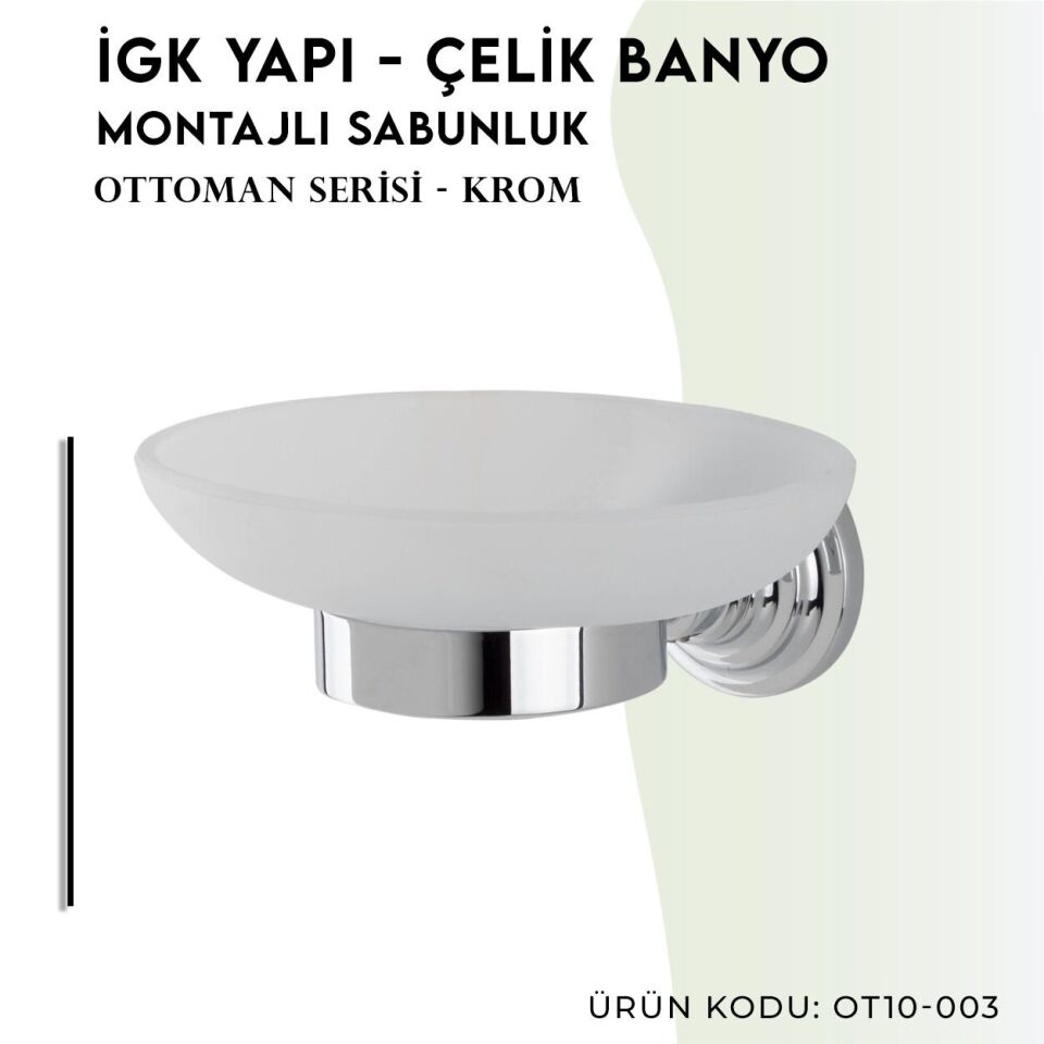 BANYOLİA - Çelik Banyo Ottoman Montajlı Sabunluk (OT10-003)