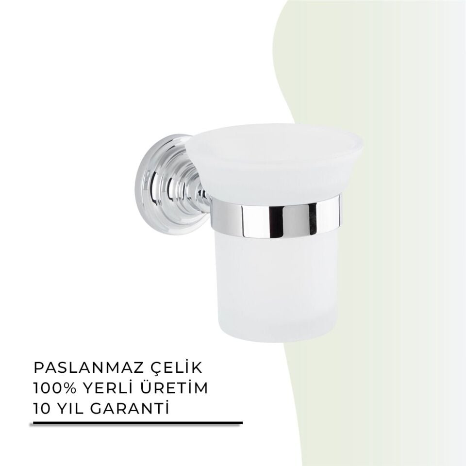 BANYOLİA - Çelik Banyo Ottoman Montajlı Diş Fırçalık (OT10-004)