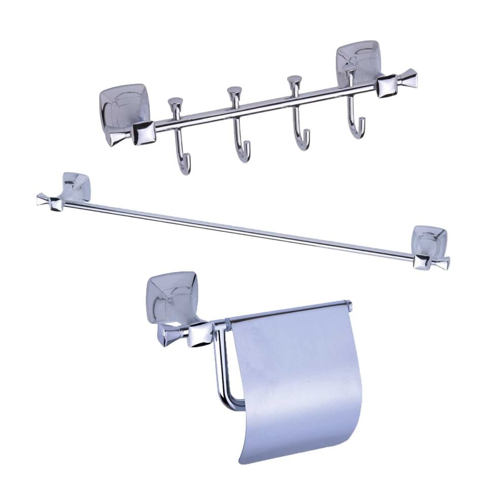 İGK YAPI - Duxxa Eiffel Banyo Aksesuar Seti - 56 (3 Parça)