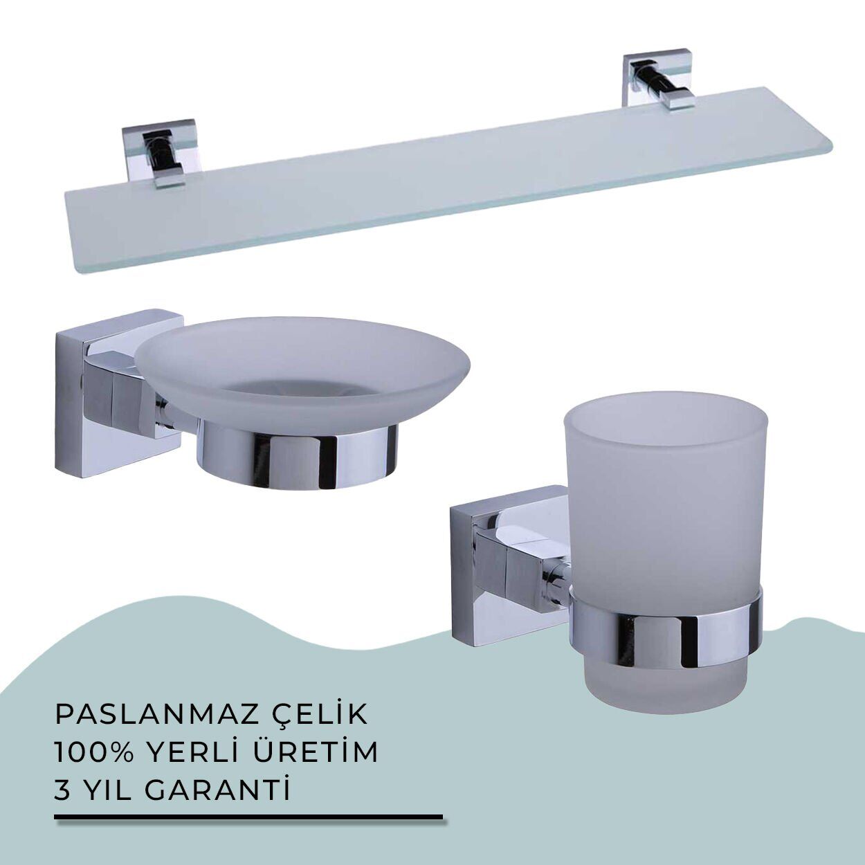 İGK YAPI - Duxxa Fenice Banyo Aksesuar Seti - 57 (3 Parça)