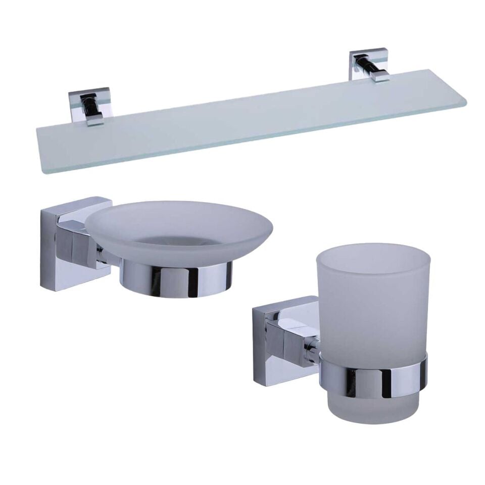 İGK YAPI - Duxxa Fenice Banyo Aksesuar Seti - 57 (3 Parça)