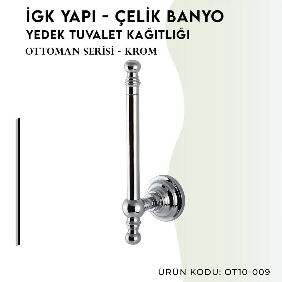 BANYOLİA - Çelik Banyo Ottoman Yedek Tuvalet Kâğıtlığı (OT10-009)