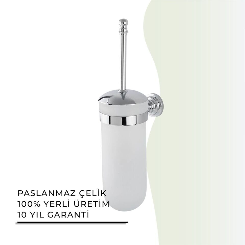 BANYOLİA - Çelik Banyo Ottoman Montajlı Klozet Fırçası (OT10-011)
