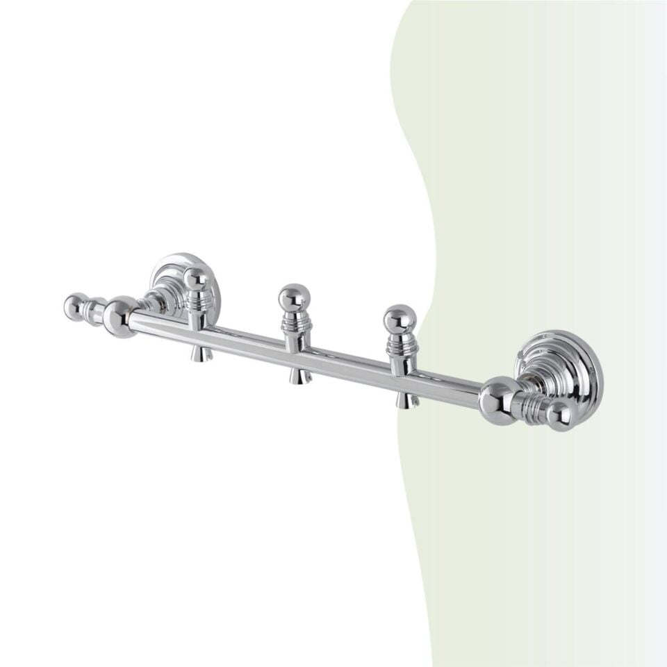 BANYOLİA - Çelik Banyo Ottoman Üçlü Askılık (OT10-012)