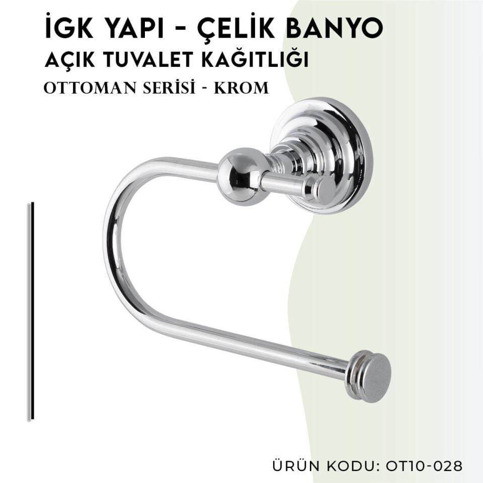 BANYOLİA - Çelik Banyo Ottoman Açık Tuvalet Kâğıtlığı (OT10-028)