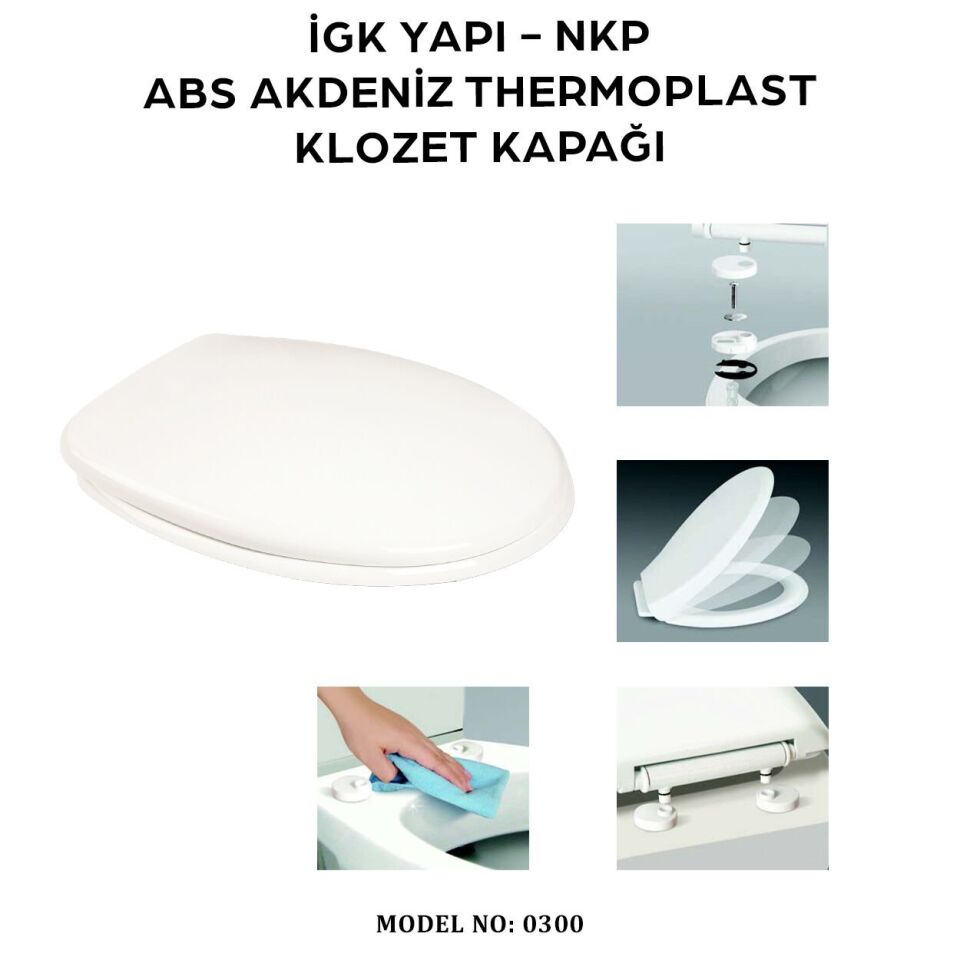 İGK YAPI - NKP 0300 ABS AKDENİZ Thermoplast Klozet Kapağı