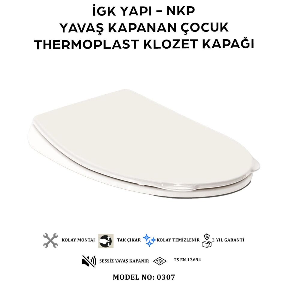İGK YAPI - NKP 0307 ÇOCUK Yavaş Kapanan Thermoplast Klozet Kapağı