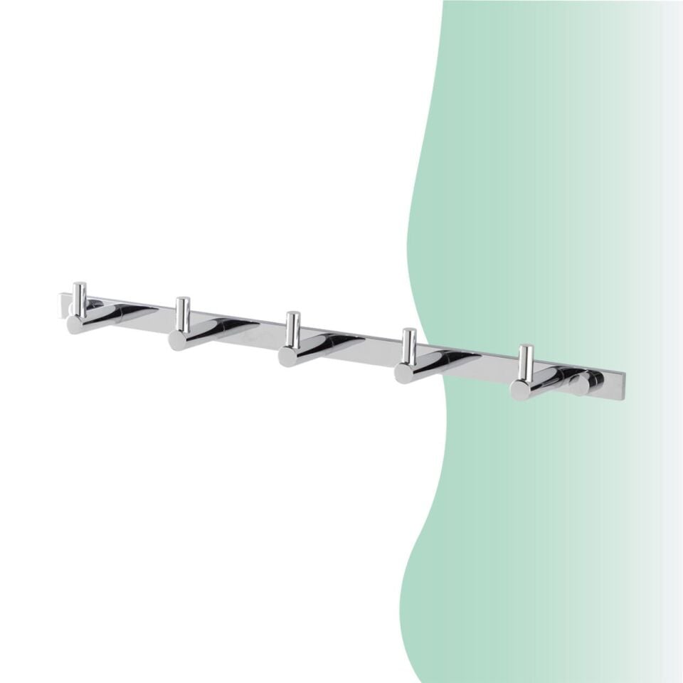 BANYOLİA - Çelik Banyo Mercan Beşli Askılık (MS10-061)